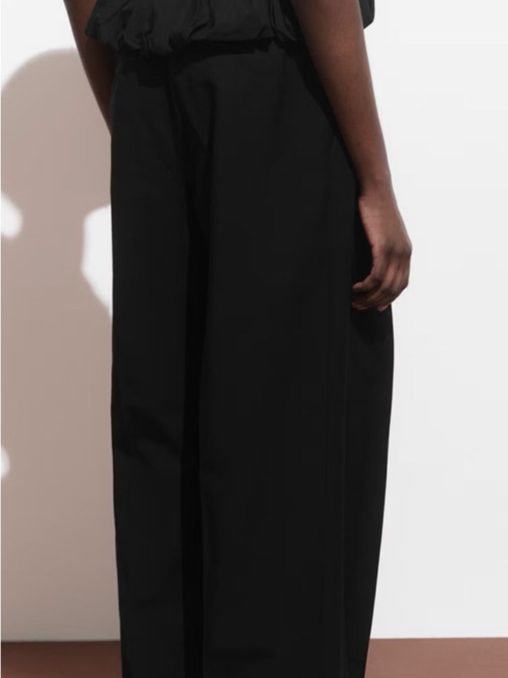 Mango straight-leg cotton pleated pants - Picture 6 of 7